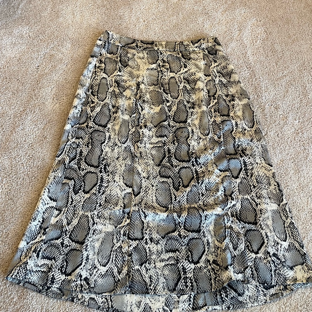 Sugarlips Snake Print Midi Skirt - Black & Cream